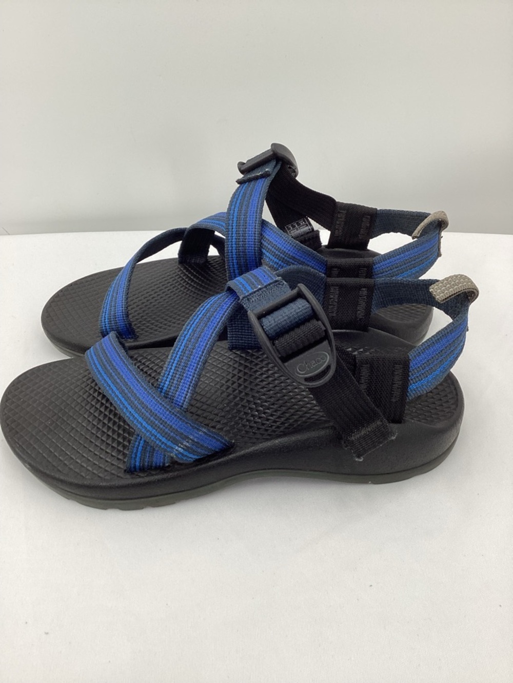 Chaco Black Outdoor Sandal with Blue Accent Strap - Picture 5 of 12